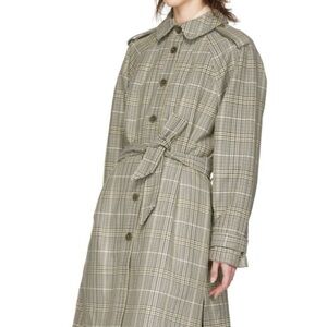 A.P.C. Beige Ava Trench Coat Women's 34 Cotton Outerwear Jacket Raglan Sleeves